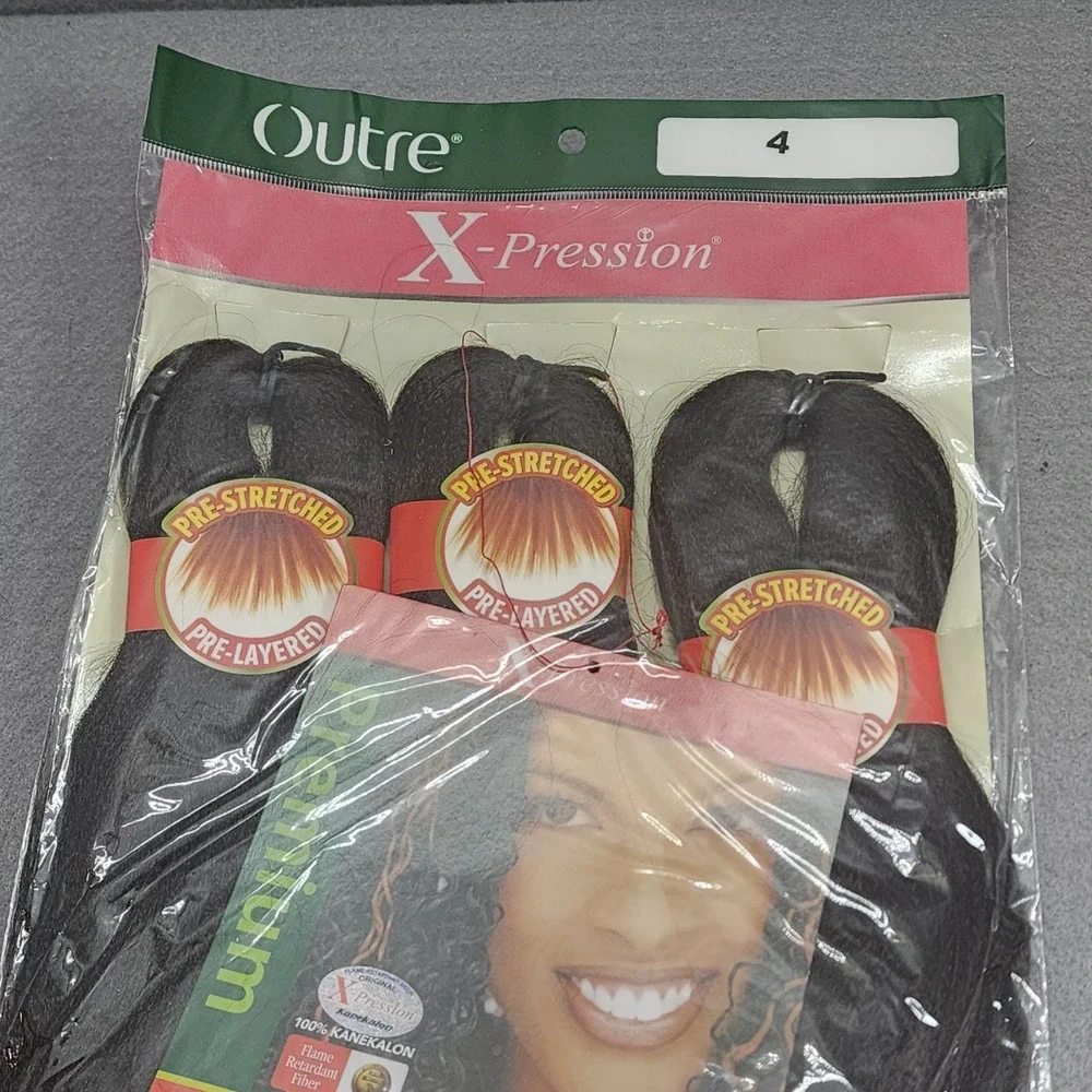Outre X-Pression‎ Ultra Braid 3X Dark Brown 4 Pre-Stretched Synthetic Hair NEW